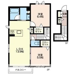 ダエグ【202号室】の間取り