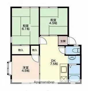ビタビレッジ富士C【101号室】の間取り