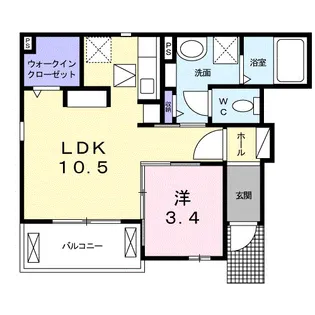 レコルト アクアルーチェ【1階】の間取り