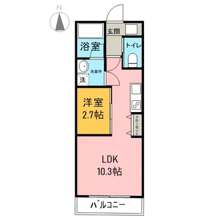 プラドスメゾン伝法【207号室】の間取り