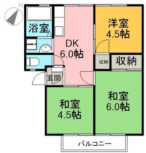 サンシティふじかわ【202号室】の間取り