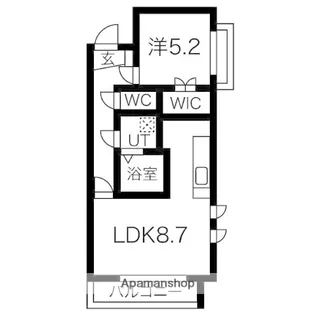 バロン御幸町【3階】の間取り