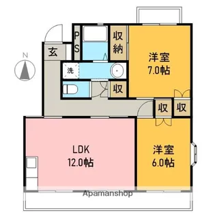 MILLE FIORE(ミルフィオーレ)【101号室】の間取り