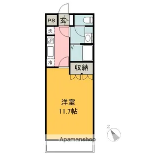 ボンシャンスクオン B【201号室】の間取り