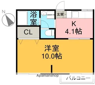 メゾン滝戸B【203号室】の間取り