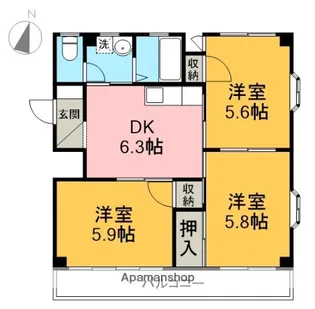 サンシャイン大塚【307号室】の間取り