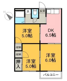ファミールヤマダA【202号室】の間取り