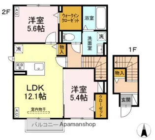 HONEY NEST A棟【2階】の間取り