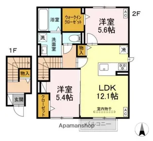 HONEY NEST A棟【2階】の間取り