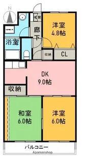 ウィットCP【303号室】の間取り