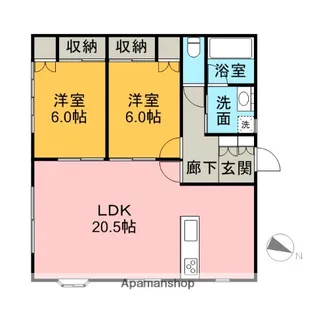 ジュビロ富士宮【103号室】の間取り