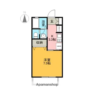 クルーガーランドB【2階】の間取り