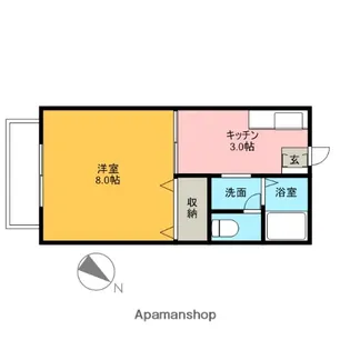 サンパティークS【C102号室】の間取り