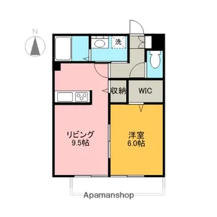 リトルタウン・イワモトC【102号室】の間取り