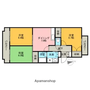 ユートピア21【1階】の間取り