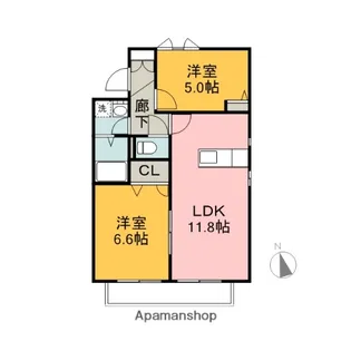 クレストヒルズⅠ【201号室】の間取り