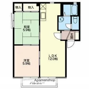 フォレストパルC【201号室】の間取り