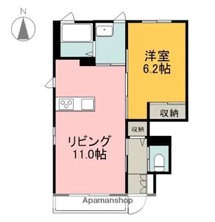 WISTERIAB【101号室】の間取り