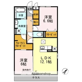 ヴァンヴェール【1階】の間取り