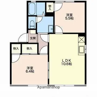 フレグランス天野【C101号室】の間取り