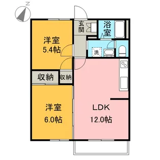 ルミエール黒田A【102号室】の間取り