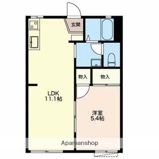 パーク中里B【201号室】の間取り