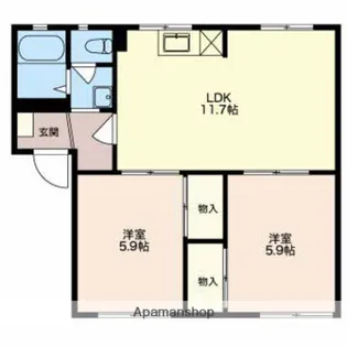 フレグランス50【A101号室】の間取り