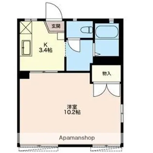 シャルム天間F【102号室】の間取り