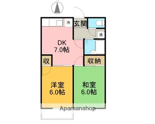 ディア富士宮【202号室】の間取り