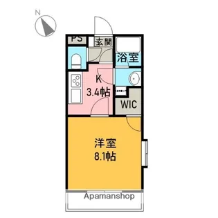 ヒルズタカオカ【1階】の間取り
