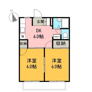 シティハイツ稲葉【202号室】の間取り