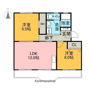 ルミエール中里【305号室】の間取り