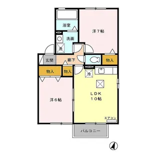 セジュール杉本B【105号室】の間取り