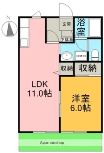 ドミール西平C【1階】の間取り