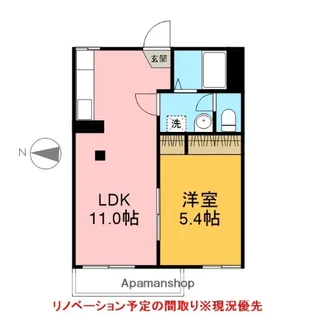 フレグランスコート佐野B【1階】の間取り