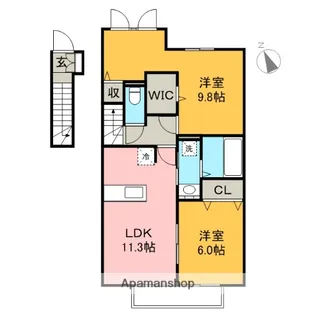 ミラ モンテⅠ【203号室】の間取り