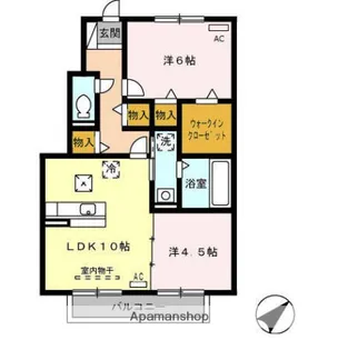 ヴィラージュ【1階】の間取り