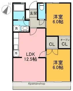 パークハイツ【105号室】の間取り