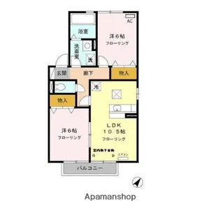 メルベーユ【1階】の間取り