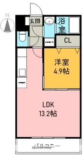 シャン・デュ・クールⅡ【202号室】の間取り