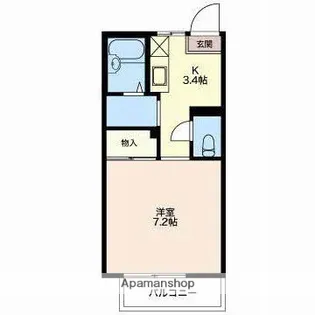 グランデール永田C【202号室】の間取り