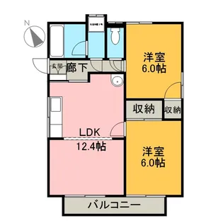 ルミエールK.I【203号室】の間取り