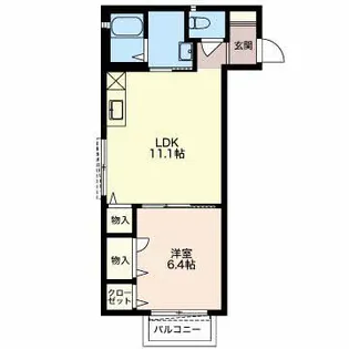 コーポサンライズ【204号室】の間取り