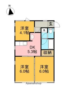 MAISON SOUTHERN【1C号室】の間取り