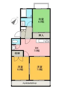 コーポラス渡辺【103号室】の間取り