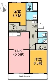 コーポラス宮崎Ⅰ【205号室】の間取り