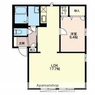 サンハイツ富士岡A【101号室】の間取り