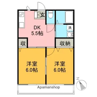 アイリス山本B【203号室】の間取り
