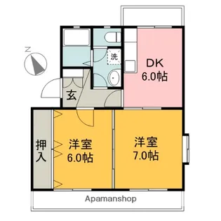 シャルマン【101号室】の間取り