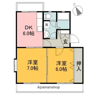 シャルマン【205号室】の間取り